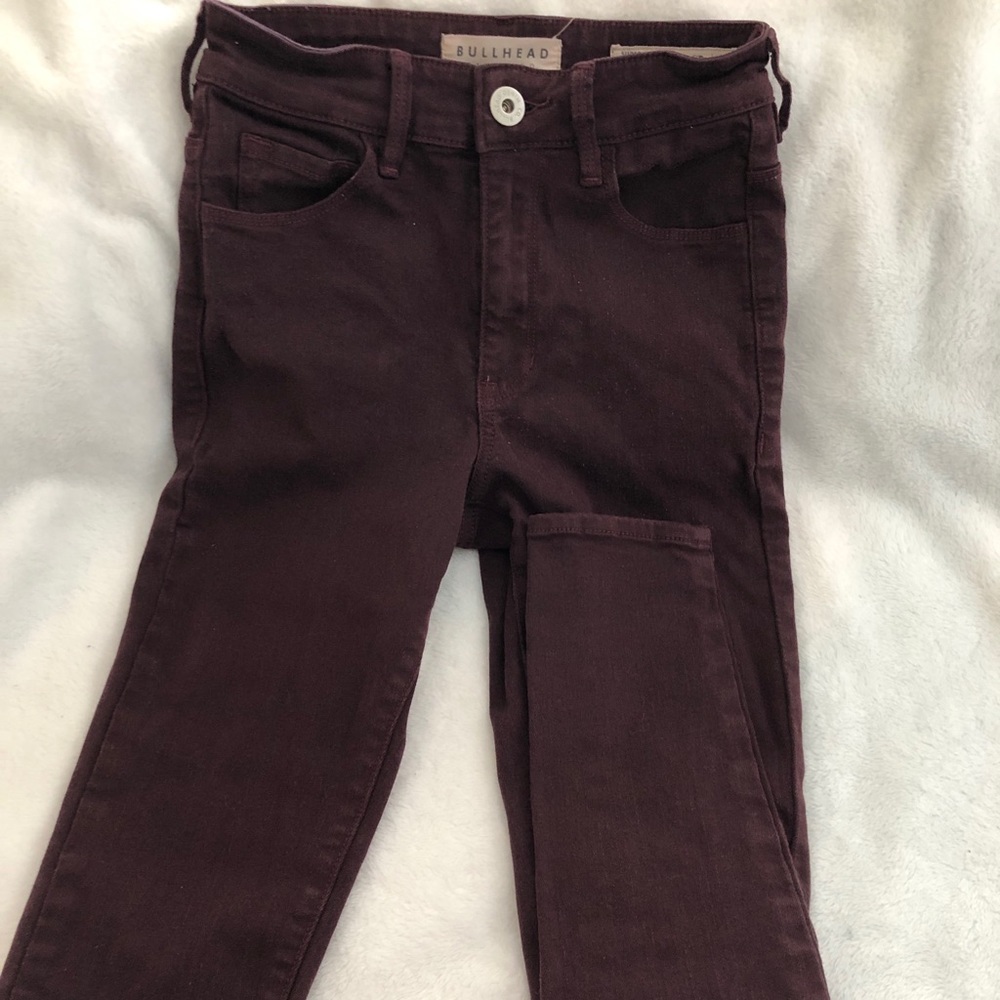 5/$25 Plum High Rise Skinny Jeans